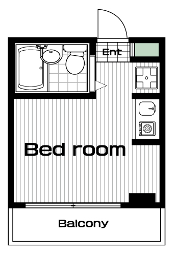 早稲田駅の賃貸 59,000円 間取り図