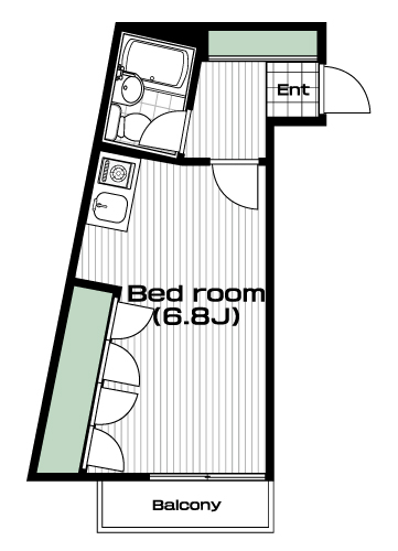 明大前駅の賃貸 67,000円 間取り図