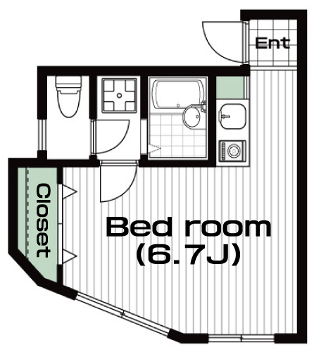 高田馬場駅の賃貸 75,000円 間取り図