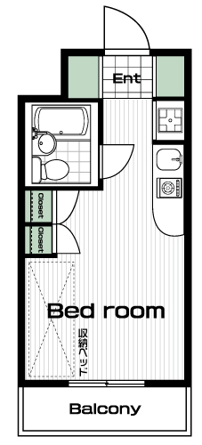 日吉駅の賃貸 48,000円 間取り図