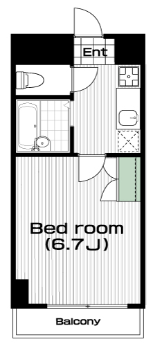 調布駅の賃貸 44,000円 間取り図