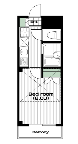 ときわ台駅の賃貸 72,000円 間取り図