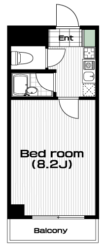 八王子駅の賃貸 54,000円 間取り図