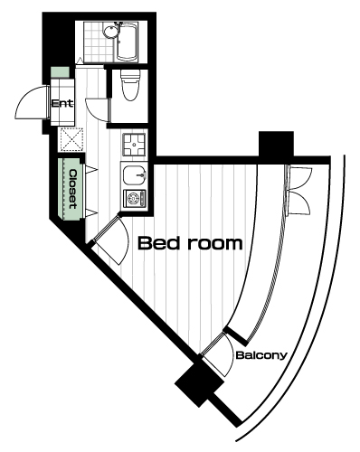 綱島駅の賃貸 70,000円 間取り図
