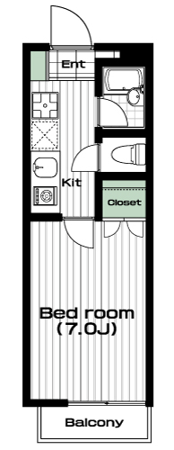 玉川学園前駅の賃貸 52,000円 間取り図