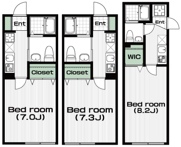 東村山駅の賃貸 64,000円 間取り図
