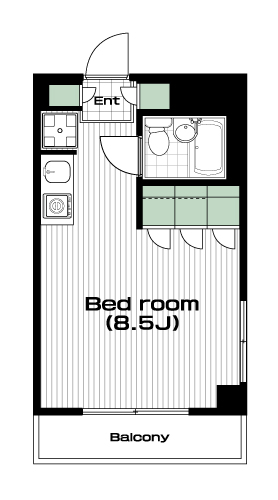 板橋本町駅の賃貸 70,000円 間取り図