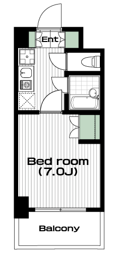 府中駅の賃貸 65,000円 間取り図