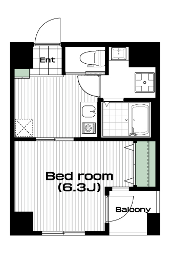 志木駅の賃貸 74,000円 間取り図
