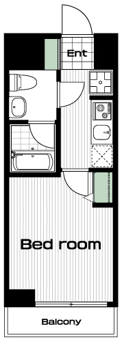 八王子駅の賃貸 64,500円 間取り図