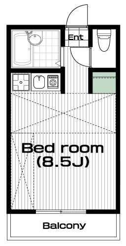 八王子駅の賃貸 53,000円 間取り図