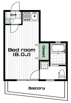 東白楽駅の賃貸 57,000円 間取り図