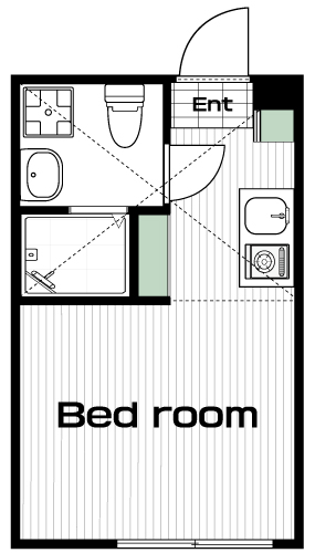 上石神井駅の賃貸 60,000円 間取り図