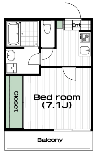 西八王子駅の賃貸 75,000円 間取り図