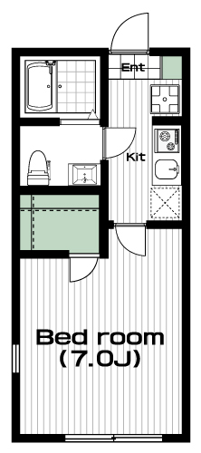 生田駅の賃貸 66,000円 間取り図