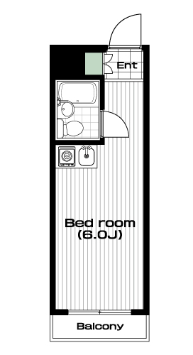 椎名町駅の賃貸 55,000円 間取り図