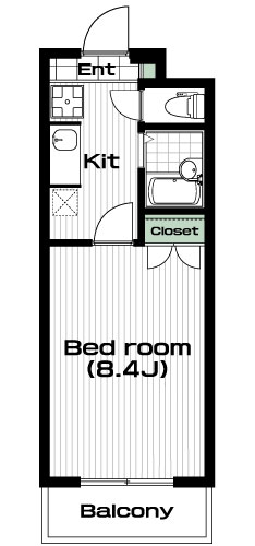 下北沢駅の賃貸 87,500円 間取り図