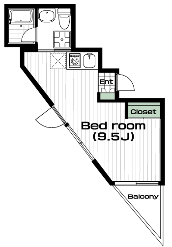 鷺沼駅の賃貸 78,000円 間取り図