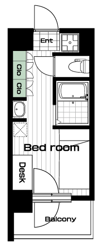 元住吉駅の賃貸 62,000円 間取り図