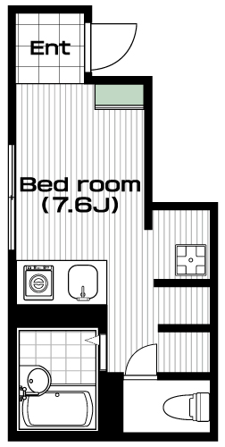 一橋学園駅の賃貸 51,000円 間取り図