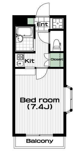 相模大野駅の賃貸 64,000円 間取り図