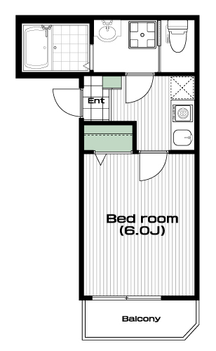 鶴瀬駅の賃貸 54,000円 間取り図