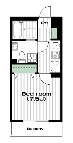 南与野駅の賃貸 56,000円 間取り図