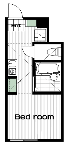 国立駅の賃貸 59,000円 間取り図