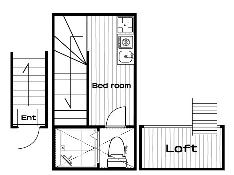 馬込駅の賃貸 49,000円 間取り図