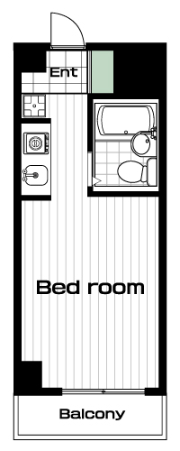 白楽駅の賃貸 48,000円 間取り図