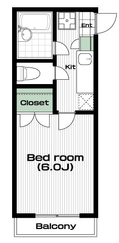 玉川学園前駅の賃貸 35,000円 間取り図