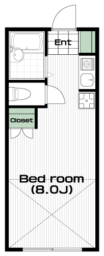 東府中駅の賃貸 45,000円 間取り図