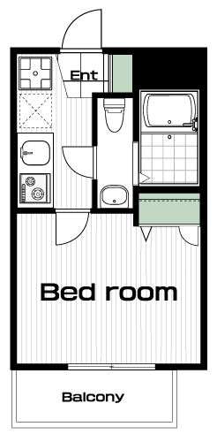 早稲田駅の賃貸 93,000円 間取り図