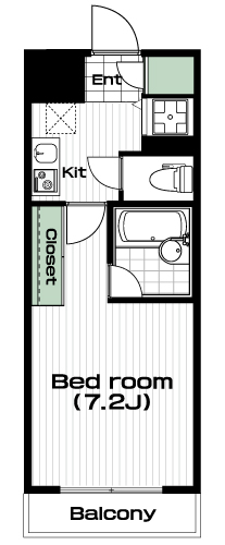 明大前駅の賃貸 91,000円 間取り図