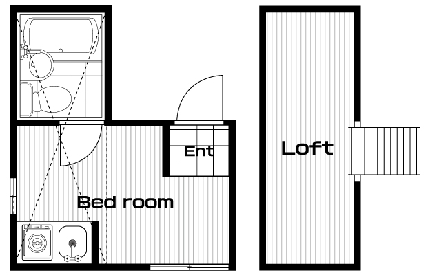 駒場東大前駅の賃貸 51,000円 間取り図
