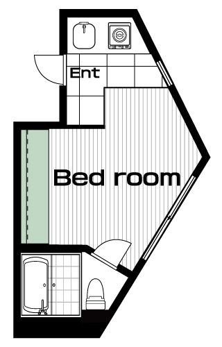 早稲田駅の賃貸 75,000円 間取り図