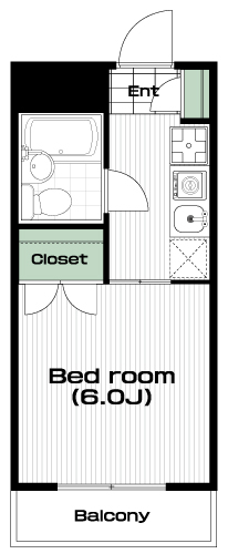 大塚・帝京大学駅の賃貸 39,000円 間取り図