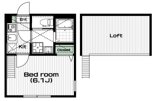 新百合ヶ丘駅の賃貸 62,000円 間取り図