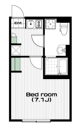 鶴瀬駅の賃貸 55,000円 間取り図