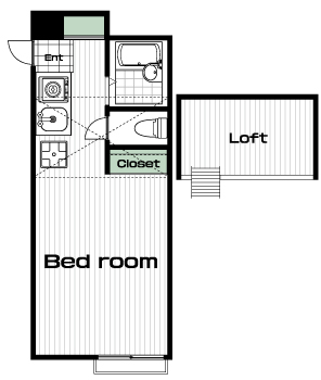 狛江駅の賃貸 55,000円 間取り図