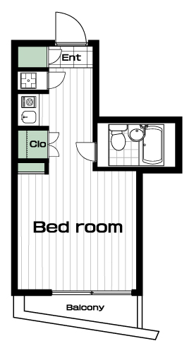 旗の台駅の賃貸 59,000円 間取り図