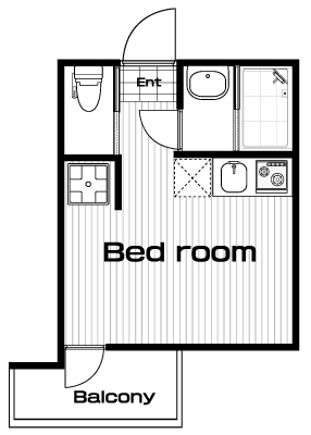 溝の口駅の賃貸 70,000円 間取り図