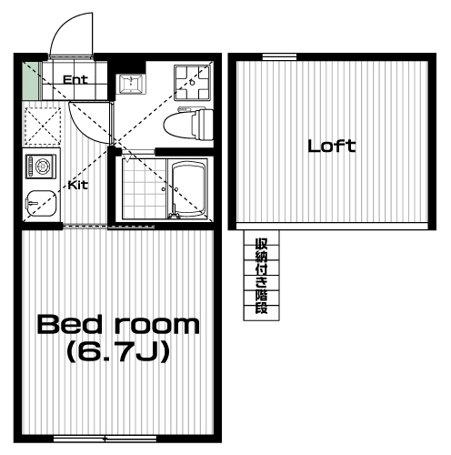 向ヶ丘遊園駅の賃貸 65,000円 間取り図