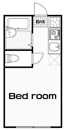 野方駅の賃貸 58,000円 間取り図