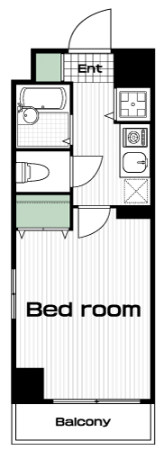高田馬場駅の賃貸 80,000円 間取り図