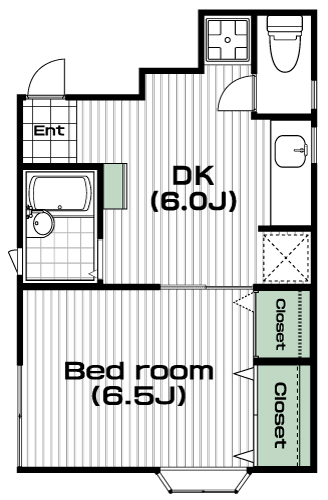 駒場東大前駅の賃貸 75,000円 間取り図