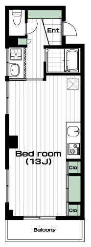 日吉駅の賃貸 100,000円 間取り図