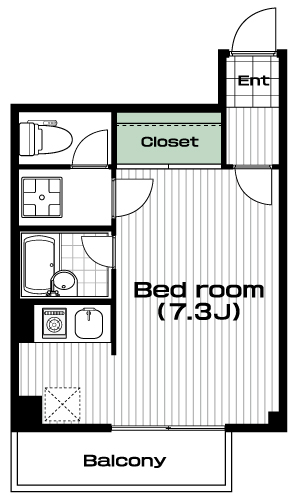 用賀駅の賃貸 77,000円 間取り図