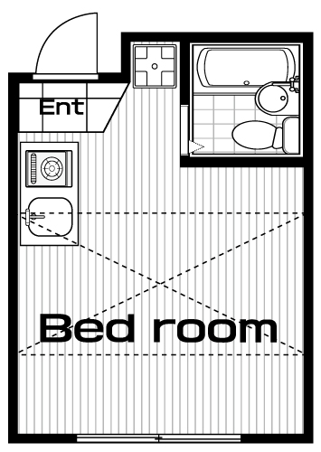 上北沢駅の賃貸 45,000円 間取り図