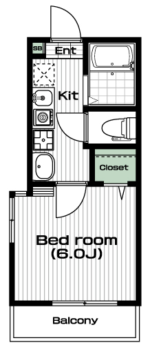 溝の口駅の賃貸 74,000円 間取り図